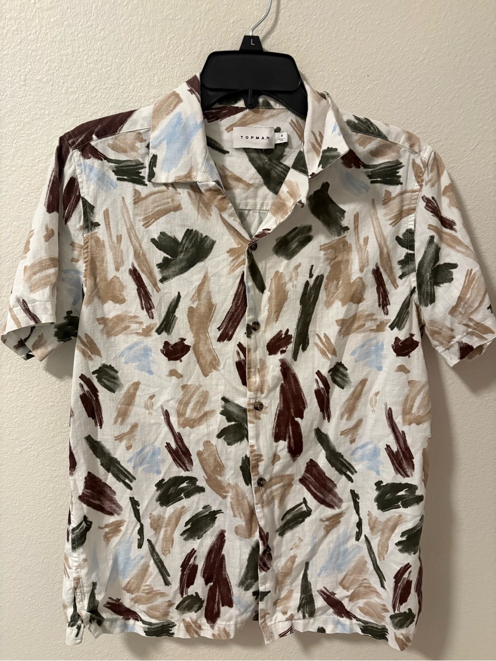 Topman Men’s Short Sleeve Printed Shirt - Multi-Color